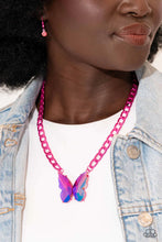 Load image into Gallery viewer, Fascinating Flyer - Pink (Butterfly) Necklace (LOP-1123)