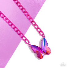 Load image into Gallery viewer, Fascinating Flyer - Pink (Butterfly) Necklace (LOP-1123)