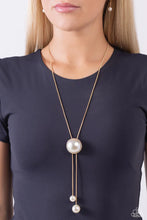 Load image into Gallery viewer, Corporate Couture - Gold Chain (White Pearl) Necklace