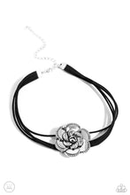 Load image into Gallery viewer, Textured Tapestry - Black Choker Necklace