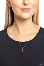 Load image into Gallery viewer, Letter of the Law - White - T Necklace