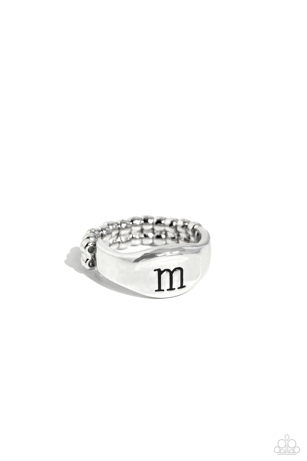 Monogram Memento - Silver - M Initial Ring