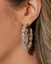 Load image into Gallery viewer, Presidential Pizzazz - White (Rhinestone) Earring (LOP-0324)