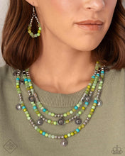 Load image into Gallery viewer, Piquant Pattern - Green Necklace (SSF-0424)