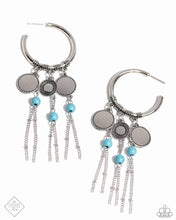 Load image into Gallery viewer, Peppy Pinnacle - Blue (Turquoise) Hoop Earring (SSF-0424)