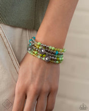 Load image into Gallery viewer, Poignant Pairing - Green Bracelet (SSF-0424)