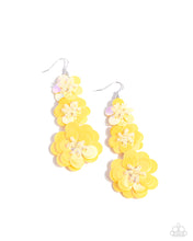Load image into Gallery viewer, Beaded Bouquet - Yellow Earring