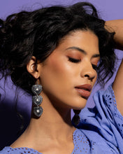 Load image into Gallery viewer, Vintage Allure - White (Heart) Earring