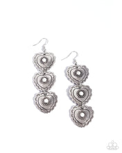 Load image into Gallery viewer, Vintage Allure - White (Heart) Earring