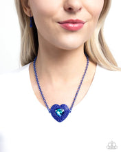 Load image into Gallery viewer, Locket Leisure - Blue Heart Necklace