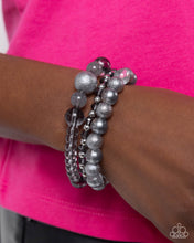 Load image into Gallery viewer, Shattered Stack - Silver (Bead) Bracelet