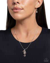 Load image into Gallery viewer, Seahorse Shanty - Orange (Iridescent Seahorse). Necklace