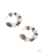 Load image into Gallery viewer, Playful Pearls - Brass (White Pearl) Earring
