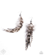 Load image into Gallery viewer, Delicate Desert - Brown (Feather/Navajo Pearl) Earring (SSF-0824)