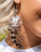 Load image into Gallery viewer, Delicate Desert - Brown (Feather/Navajo Pearl) Earring (SSF-0824)