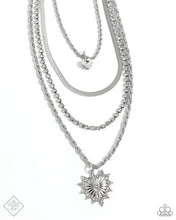 Load image into Gallery viewer, Excessive Embellishment - White (Rhinestone Heart) Necklace (FFA-0924)