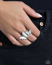 Load image into Gallery viewer, Dueling Decadence - White (Butterfly) Ring