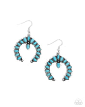 Load image into Gallery viewer, Universal Utopia - Blue (Turquoise) Horseshoe Earring