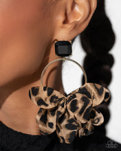 Load image into Gallery viewer, Charming Cheetah - Gold/Black (Cheetah) Earring (LOP-0924)
