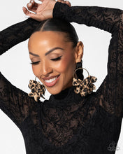 Load image into Gallery viewer, Charming Cheetah - Gold/Black (Cheetah) Earring (LOP-0924)