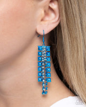 Load image into Gallery viewer, Forceful Fringe - Blue Earring