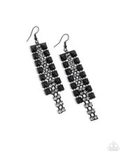 Load image into Gallery viewer, Forceful Fringe - Black Earring