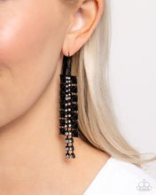 Load image into Gallery viewer, Forceful Fringe - Black Earring
