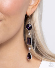 Load image into Gallery viewer, Complete Charisma - Purple (Emerald-Cut) Earring