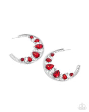 Load image into Gallery viewer, Refined Rewind - Red (Hoop) Earring