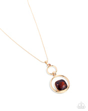 Load image into Gallery viewer, Debutante Delight - Brown (Topaz Gem) Gold Chain Necklace