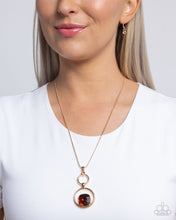 Load image into Gallery viewer, Debutante Delight - Brown (Topaz Gem) Gold Chain Necklace