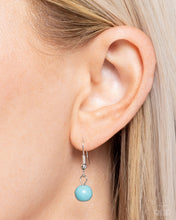 Load image into Gallery viewer, Stony Spur - Blue (Turquoise Stone) Silver Boot Necklace