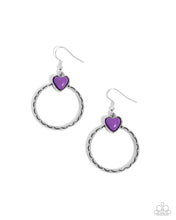 Load image into Gallery viewer, Heart Holiday - Purple (Heart) Earring