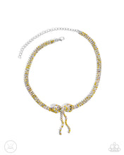 Load image into Gallery viewer, Buckingham Bow - Yellow (Bow) Choker Necklace