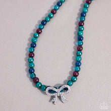Load image into Gallery viewer, Elegant Empress - Green (Silver Bow) Necklace