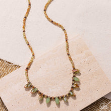 Load image into Gallery viewer, Declaration of Dazzle - Copper Bead (UV Green Crystals) Necklace