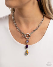 Load image into Gallery viewer, Cultivated Chains - Purple (Oil Spill) Necklace