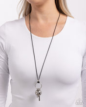 Load image into Gallery viewer, Up to Bat - Black (Lanyard) Necklace