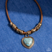 Load image into Gallery viewer, Significant Other - Blue (Turquoise) Heart Necklace