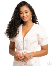 Load image into Gallery viewer, Complete Look - Red Set: Courting Change - Red Bracelet and XOXO Stream - Red Earring (BB-RD-GD)