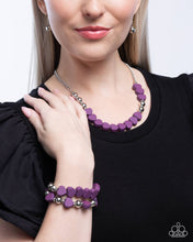 Load image into Gallery viewer, Complete Look - Purple Heart Set: Malibu Motivation - Purple Necklace and Malibu Moxie - Purple Bracelet (BB-PR-FN)