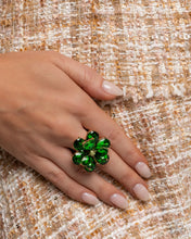 Load image into Gallery viewer, Complete Look - Green Set: Fortunate Favor - Green Necklace and Fortunate Fanfare - Green Ring (BB-GR-FO)