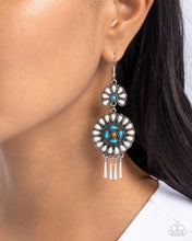 Load image into Gallery viewer, Watch the Sunset - White (Turquoise) Earring