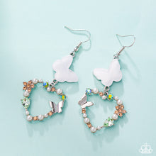 Load image into Gallery viewer, Flirty Flight - Green Iridescent Rhinestone (White Butterfly) Earring