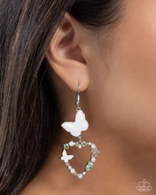 Load image into Gallery viewer, Flirty Flight - Green Iridescent Rhinestone (White Butterfly) Earring