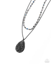 Load image into Gallery viewer, Druzy Delight - Black (Gunmetal) Necklace