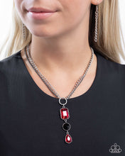 Load image into Gallery viewer, I Like Me Better - Red (Black) Teardrop Necklace