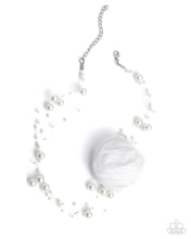 Load image into Gallery viewer, Delicate Debutante - White Pearl (Tulle Rose) Necklace