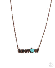 Load image into Gallery viewer, Giddy Up Glam - Copper (Turquoise Star) Necklace