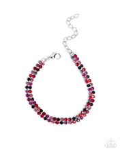 Load image into Gallery viewer, Complete Look - Red Set: Terrific Trio - Red Necklace andThrilling Trio - Red Bracelet (BB-RD-EH)